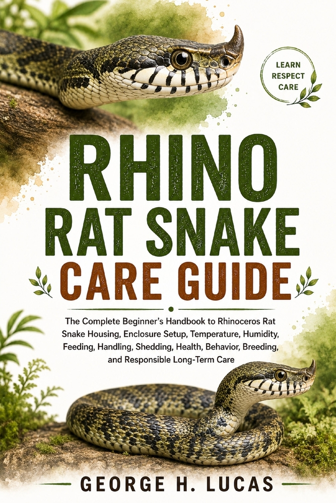 Rhino Rat Snake Care Guide: The Complete Beginner's Handbook to Rhinoceros Rat Snake Housing, Enclosure Setup, Temperature, Humidity, Feeding, Handlin cover