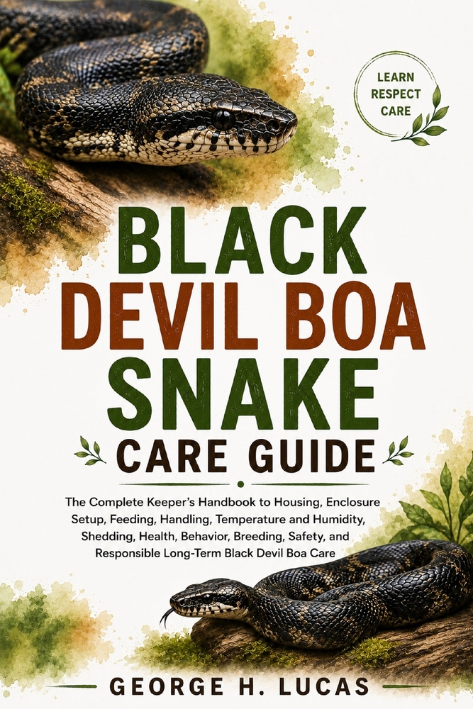 Black Devil Boa Snake Care Guide: The Complete Keeper's Handbook to Housing, Enclosure Setup, Feeding, Handling, Temperature and Humidity, Shedding, H cover