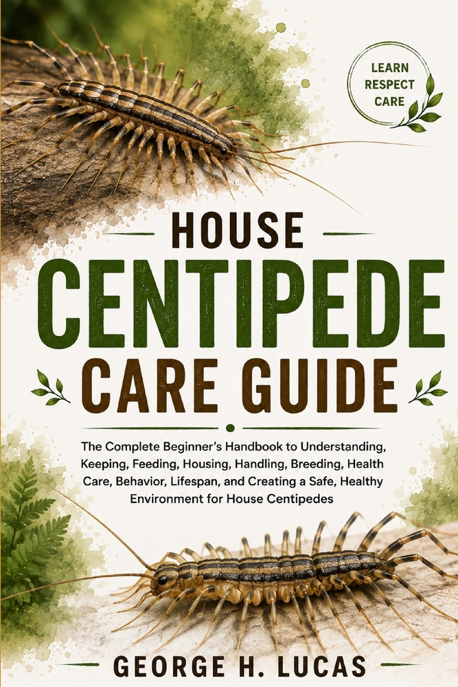 House Centipede Care Guide: The Complete Beginner's Handbook to Understanding, Keeping, Feeding, Housing, Handling, Breeding, Health Care, Behavior, L cover