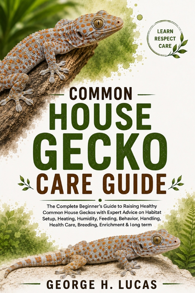 Common House Gecko Care Guide: The Complete Beginner's Guide to Raising Healthy Common House Geckos with Expert Advice on Habitat Setup, Heating, Humi cover