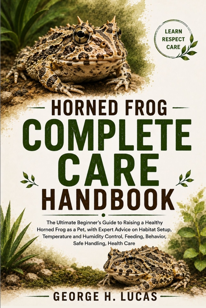 Horned Frog Complete Care Handbook: The Ultimate Beginner's Guide to Raising a Healthy Horned Frog as a Pet, with Expert Advice on Habitat Setup, Temp cover