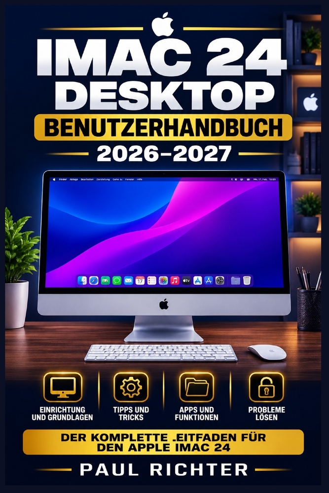 iMac 24 Desktop Benutzerhandbuch 2026-2027: Schritt-für-Schritt-Anleitung für Einsteiger und Fortgeschrittene - macOS vollständig meistern, Einstellun cover