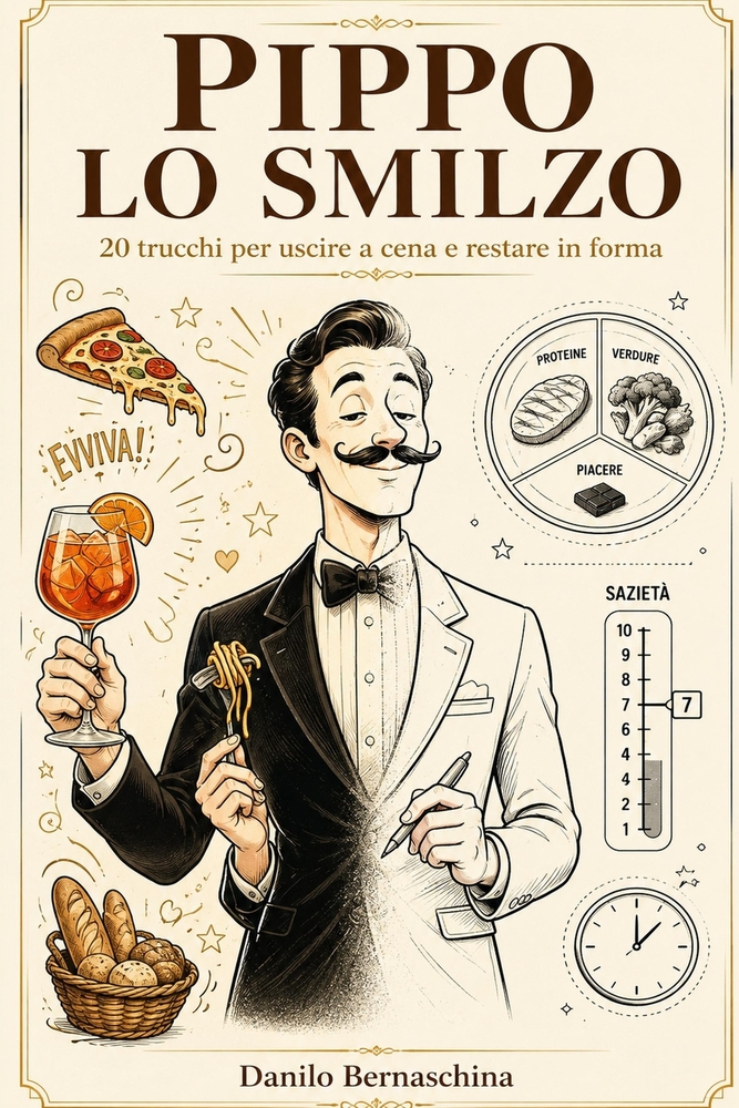 Pippo lo Smilzo: 20 trucchi per uscire a cena tutte le sere e restare in forma come un atleta cover
