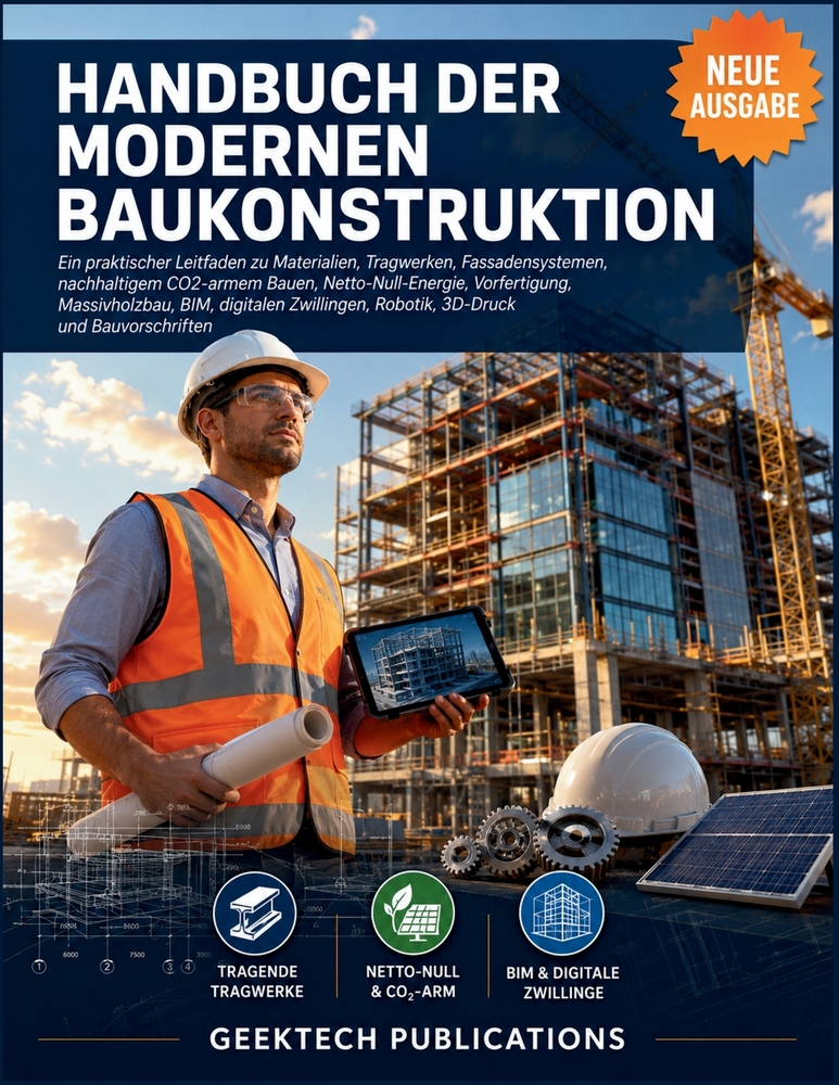 Handbuch Der Modernen Baukonstruktion: Ein praktischer Leitfaden zu Materialien, Tragwerken, Fassadensystemen, nachhaltigem CO2-armem Bauen, Netto-Nul cover