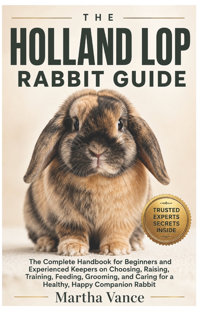 The Holland Lop Rabbit Guide: The Complete Handbook for Beginners And Experienced Keepers on Choosing, Raising, Training, Feeding, Grooming, And Carin cover