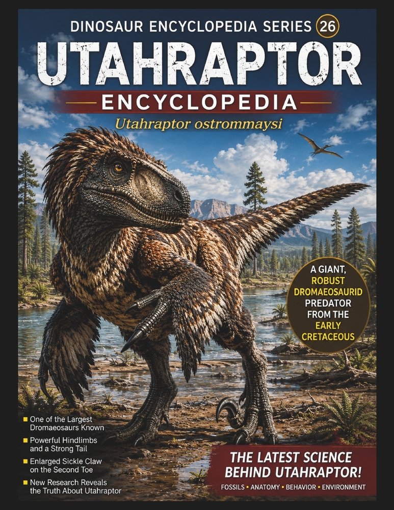 Dinosaur Encyclopedia Series Vol.26 Utahraptor Encyclopedia: Exploring One of the Largest Dromaeosaurids of the Early Cretaceous cover