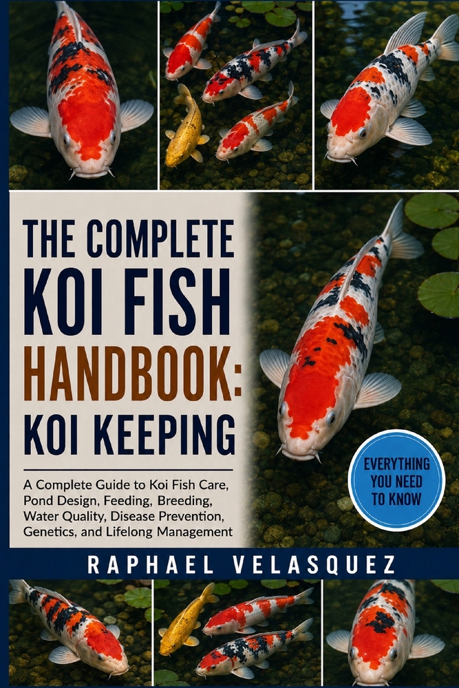 The Complete Koi Fish Handbook: KOI KEEPING: A Complete Guide to Koi Fish Care, Pond Design, Feeding, Breeding, Water Quality, Disease Prevention, Gen cover