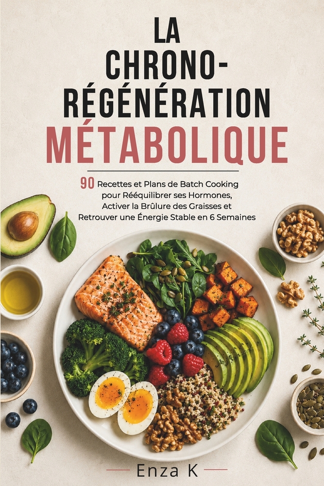 La Chrono-Régénération Métabolique: 90 Recettes et Plans de Batch Cooking pour Rééquilibrer ses Hormones, Activer la Brûlure des Graisses et Retrouver cover