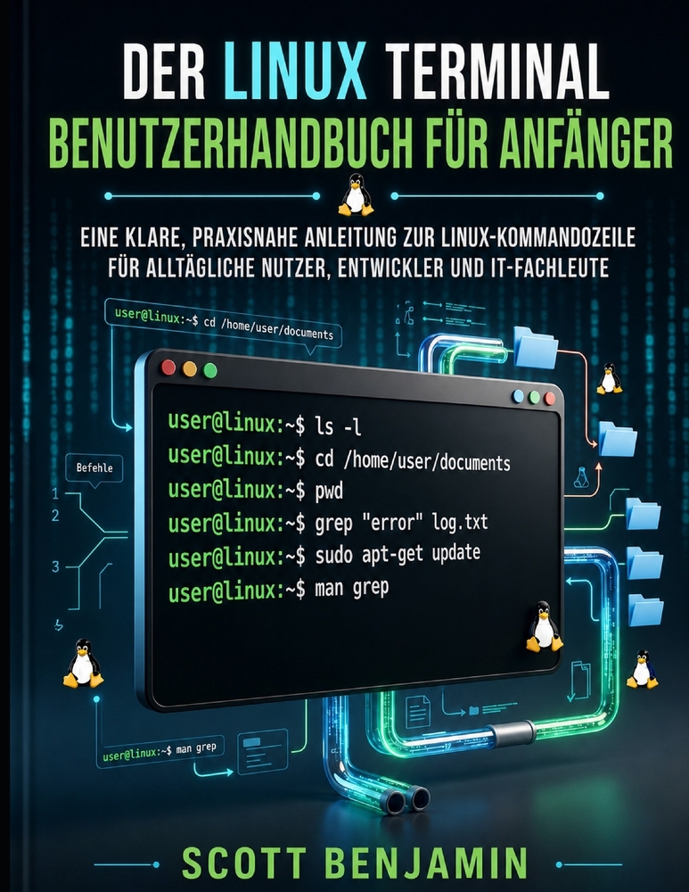 Der Linux Terminal Benutzerhandbuch Für Anfänger: Eine Klare, Praxisnahe Anleitung Zur Linux-Kommandozeile Für Alltägliche Nutzer, Entwickler Und It-F cover