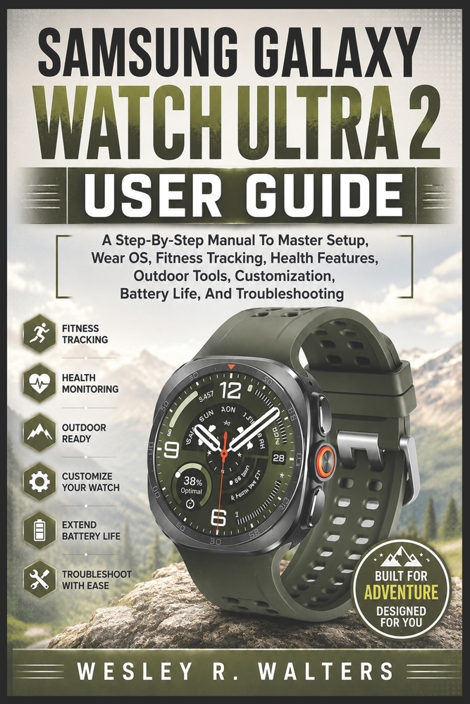 Samsung Galaxy Watch Ultra 2 User Guide: A Step-By-Step Manual To Master Setup, Wear OS, Fitness Tracking, Health Features, Outdoor Tools, Customizati cover