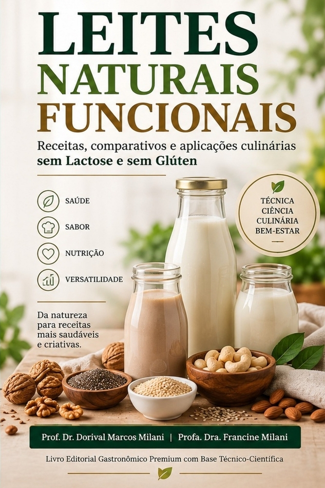 Leites Naturais Funcionais: Receitas, Comparativos e Aplicações Culinárias sem Lactose e sem Glúten cover