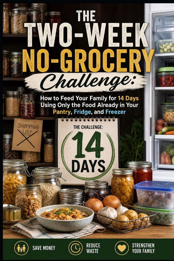 The Two-Week No-Grocery Challenge: How to Feed Your Family for 14 Days Using Only the Food Already in Your Pantry, Fridge, and Freezer cover