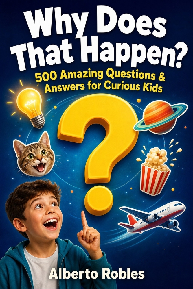 Why Does That Happen? 500 Amazing Questions & Answers for Curious Kids: Science, Space, Animals, the Human Body, Technology, History, and Everyday Mys cover