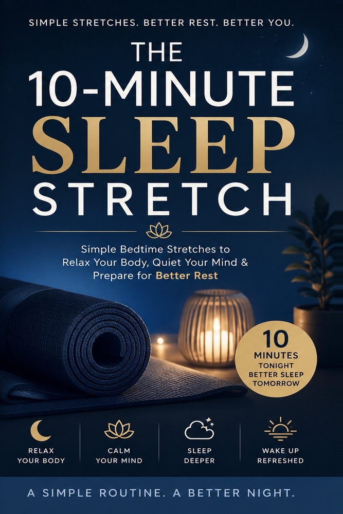 The 10-Minute Sleep Stretch: Simple Bedtime Stretches to Relax Your Body, Quiet Your Mind, and Prepare for Better Rest cover