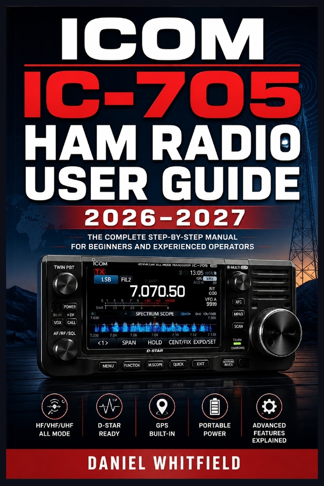 Icom IC-705 Ham Radio User Guide 2026-2027: The Complete Illustrated Reference for Operating, Programming, and Mastering Your HF/VHF/UHF Portable Tran cover