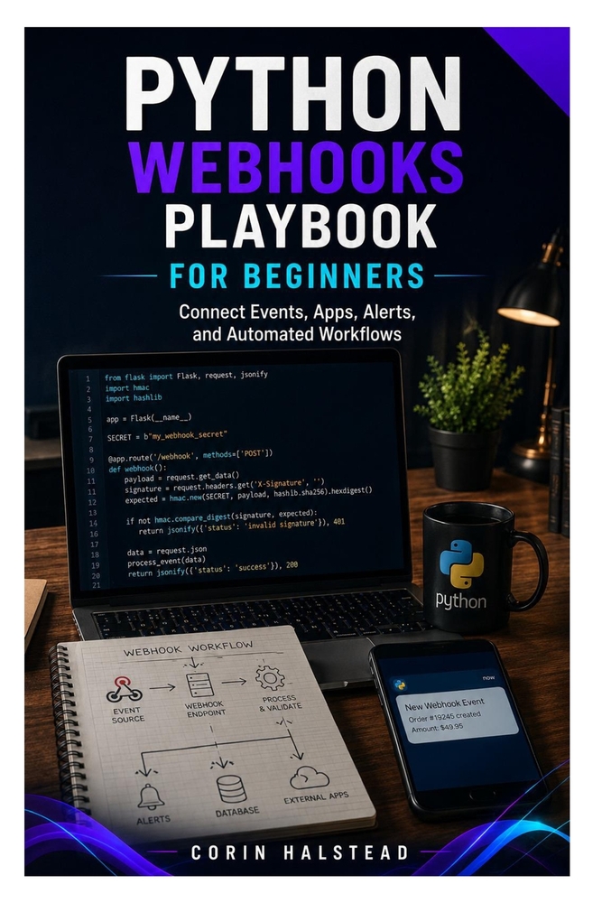 Python Webhooks Playbook for Beginners: Connect Events, Apps, Alerts, and Automated Workflows cover