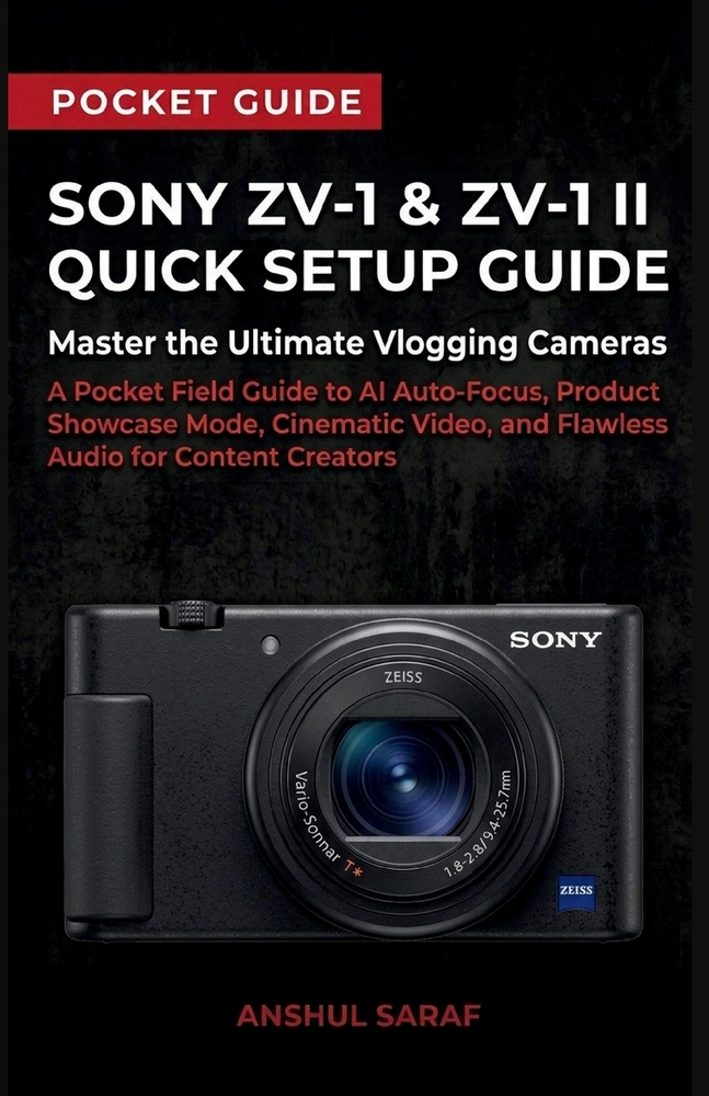 Sony ZV-1 & ZV-1 II Quick Setup Guide: Master the Ultimate Vlogging Cameras: A Pocket Field Guide to AI Auto-Focus, Product Showcase Mode, Cinematic V cover