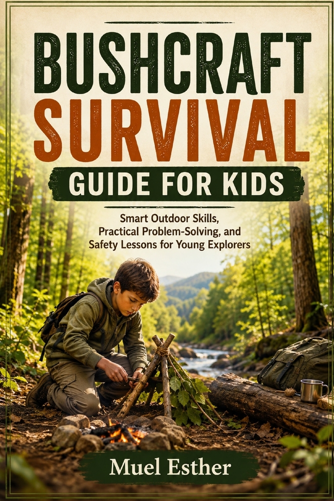 Bushcraft Survival Guide for Kids: Smart Outdoor Skills, Practical Problem-Solving, and Safety Lessons for Young Explorers cover