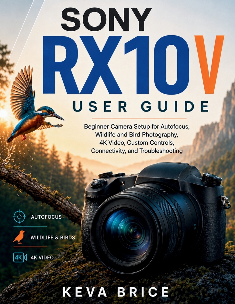 Sony Rx10 V User Guide: Beginner Camera Setup for Autofocus, Wildlife and Bird Photography, 4K Video, Custom Controls, Connectivity, and Troubleshooti cover