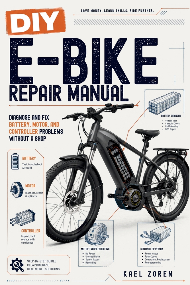 DIY E-Bike Repair Manual: Diagnose and Fix Battery, Motor, and Controller Problems Without a Shop cover