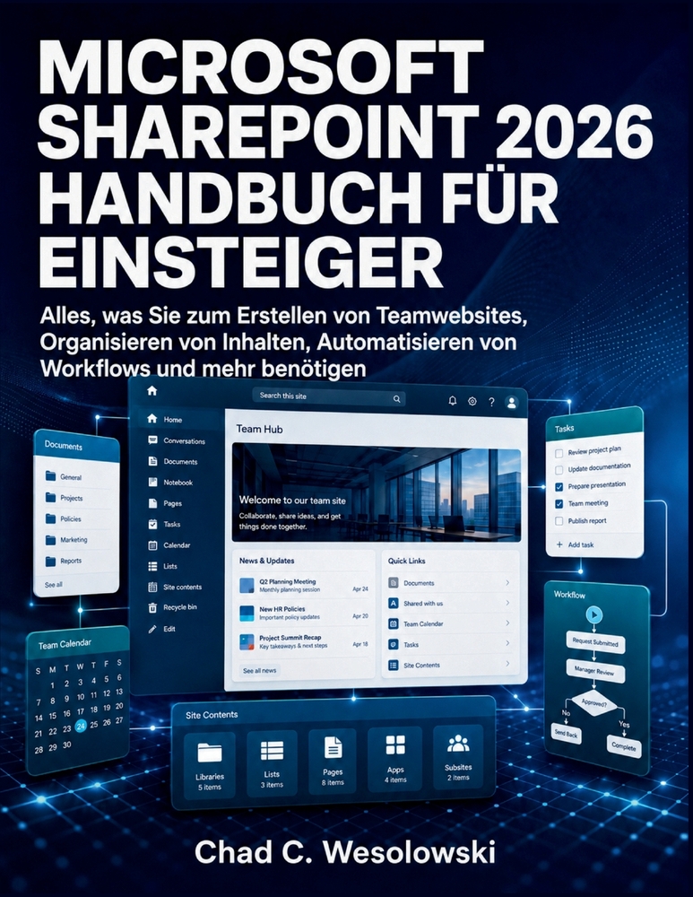 Microsoft Sharepoint 2026 Handbuch Für Einsteiger: Alles, was Sie zum Erstellen von Teamwebsites, Organisieren von Inhalten, Automatisieren von Workfl cover