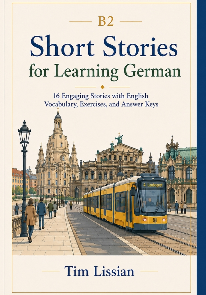 Short Stories for Learning German B2: 16 Engaging Stories with English Vocabulary, Exercises, and Answer Keys cover