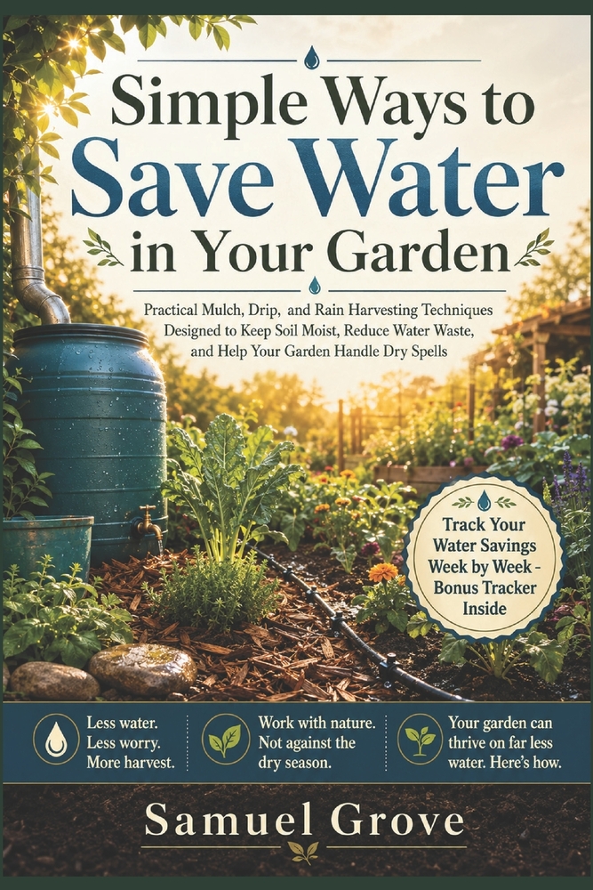 Simple Ways to Save Water in Your Garden: Practical Mulch, Drip, and Rain Harvesting Techniques Designed to Keep Soil Moist, Reduce Water Waste, and H cover