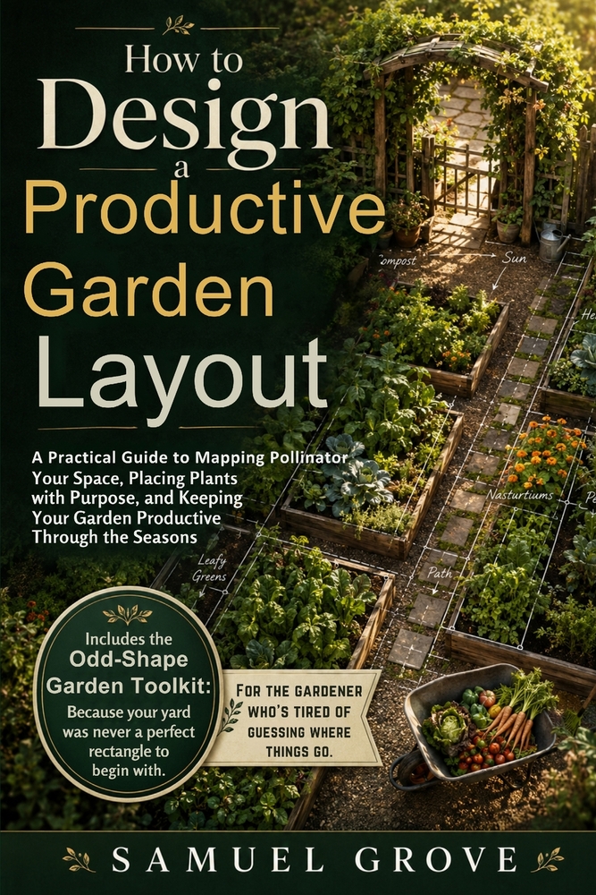 How to Design a Productive Garden Layout: A Practical Guide to Mapping Your Space, Placing Plants with Purpose, and Keeping Your Garden Productive Thr cover