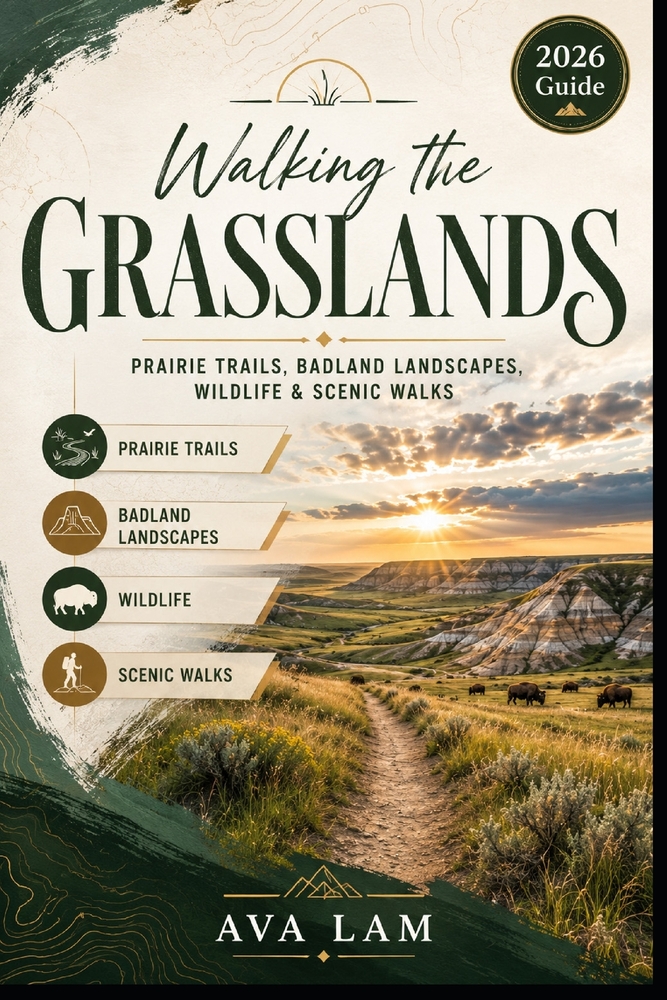 Walking the Grasslands: Prairie Trails, Badland Landscapes, Wildlife & Scenic Walks cover