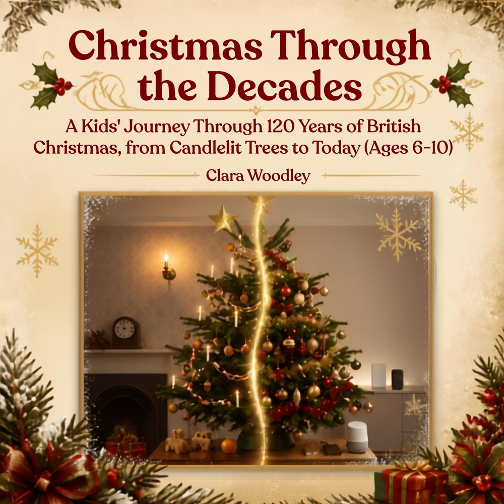 Christmas Through the Decades: A Kids' Journey Through 120 Years of British Christmas, from Candlelit Trees to Today (Ages 6-10) cover