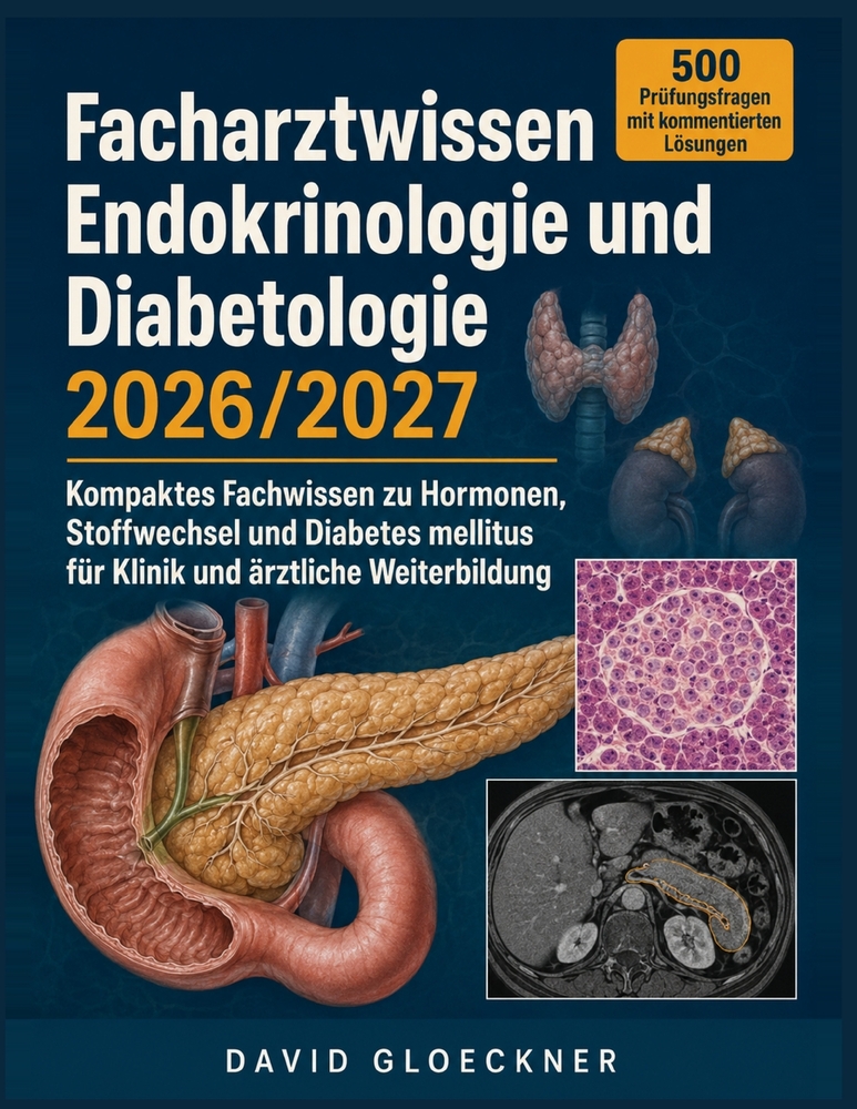 Facharztwissen Endokrinologie und Diabetologie 2026/2027: Kompaktes Fachwissen zu Hormonen, Stoffwechsel und Diabetes mellitus für Klinik und ärztlich cover