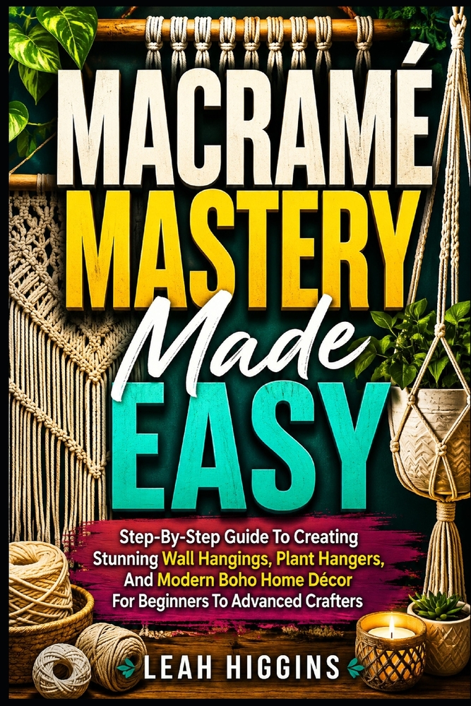 Macramé Mastery Made Easy: Step-By-Step Guide To Creating Stunning Wall Hangings, Plant Hangers, And Modern Boho Home Décor For Beginners To Advanced cover
