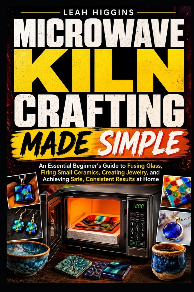 Microwave Kiln Crafting Made Simple: An Essential Beginner's Guide to Fusing Glass, Firing Small Ceramics, Creating Jewelry, and Achieving Safe, Consi cover