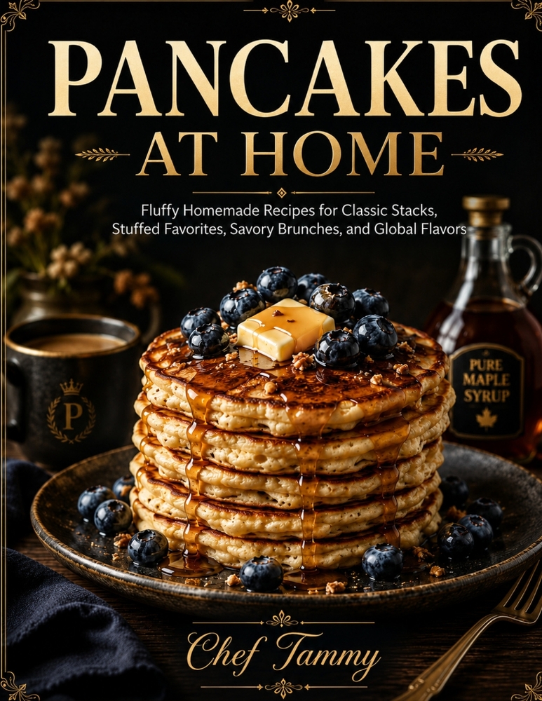 Pancakes at Home: Fluffy Homemade Recipes for Classic Stacks, Stuffed Favorites, Savory Brunches, and Global Flavors cover