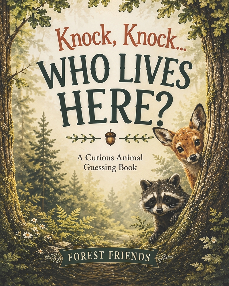 Knock, Knock... Who Lives Here?: A Curious Animal Guessing Book: Forest Friends cover