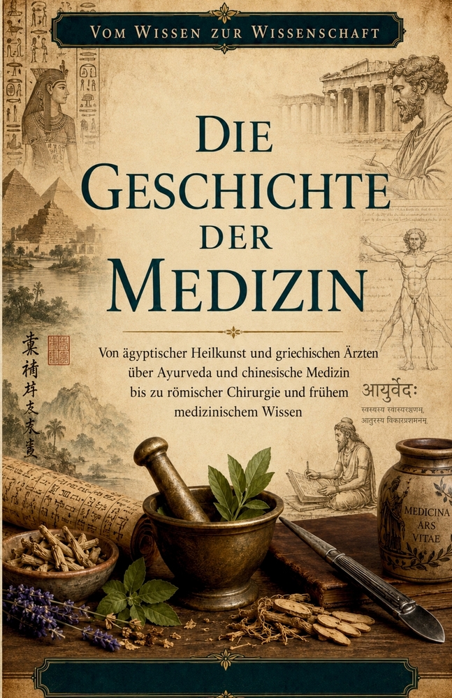Die Geschichte der Medizin: Von ägyptischer Heilkunst und griechischen Ärzten über Ayurveda und chinesische Medizin bis zu römischer Chirurgie und frü cover