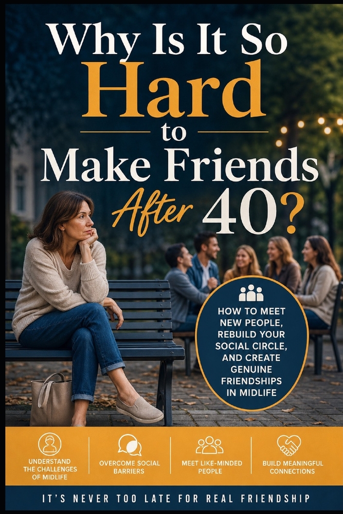 Why Is It So Hard to Make Friends After 40?: How to Meet New People, Rebuild Your Social Circle, and Create Genuine Friendships in Midlife cover
