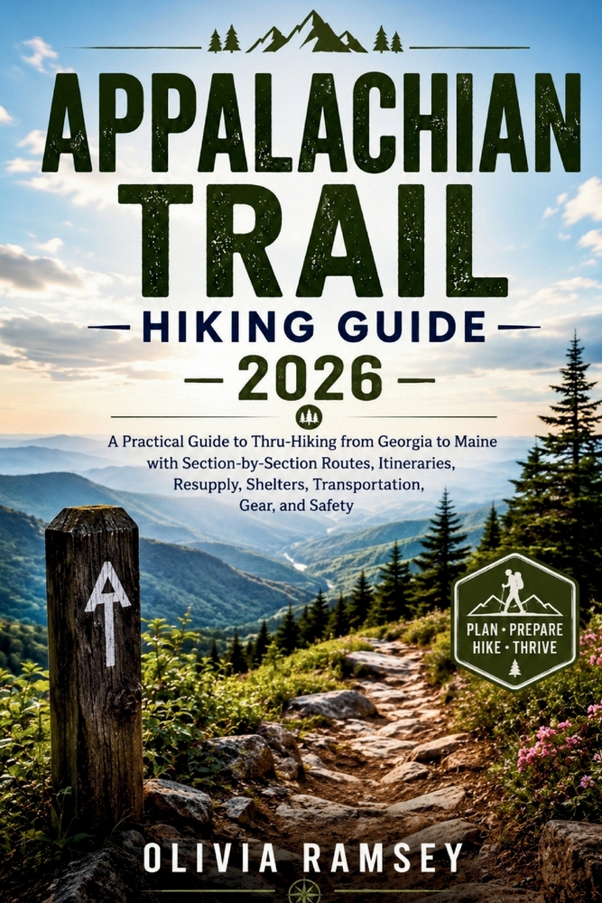 Appalachian Trail Hiking Guide 2026: A Practical Guide to Thru-Hiking from Georgia to Maine with Section-by-Section Routes, Itineraries, Resupply, She cover