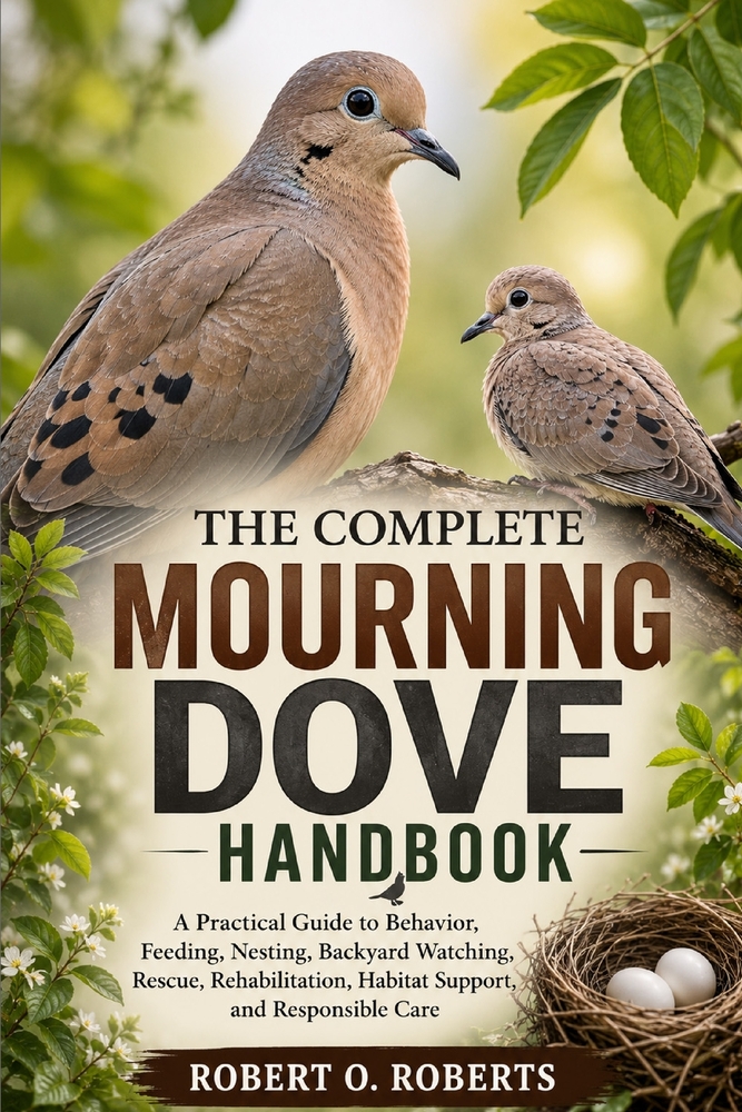 The Complete Mourning Dove Handbook: A Practical Guide to Behavior, Feeding, Nesting, Backyard Watching, Rescue, Rehabilitation, Habitat Support, and cover
