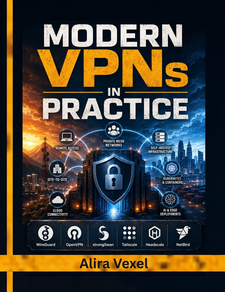 Modern VPNs in Practice: Build Secure Remote Access, Private Mesh Networks, and Self-Hosted VPN Infrastructure with WireGuard, Tailscale, Headscale, N cover