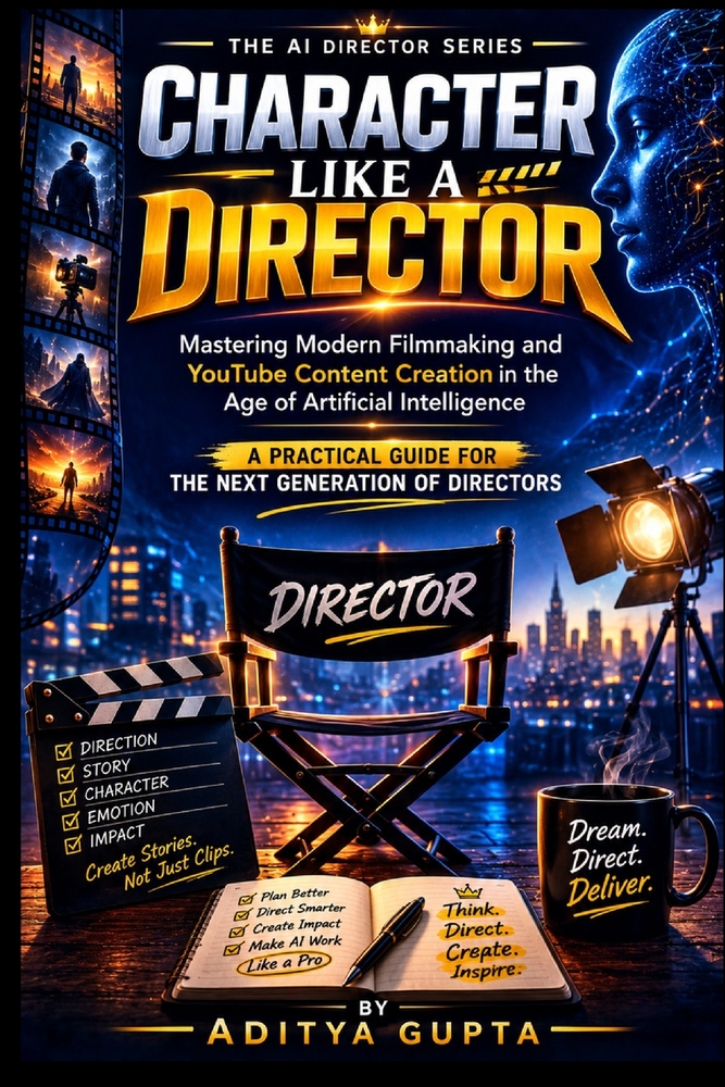 Character Like a Director: Mastering Modern Filmmaking and YouTube Content Creation in the Age of Artificial Intelligence cover