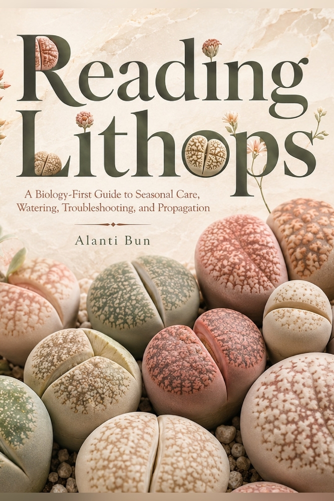 Reading Lithops: A Biology-First Guide to Seasonal Care, Watering, Troubleshooting, and Propagation cover