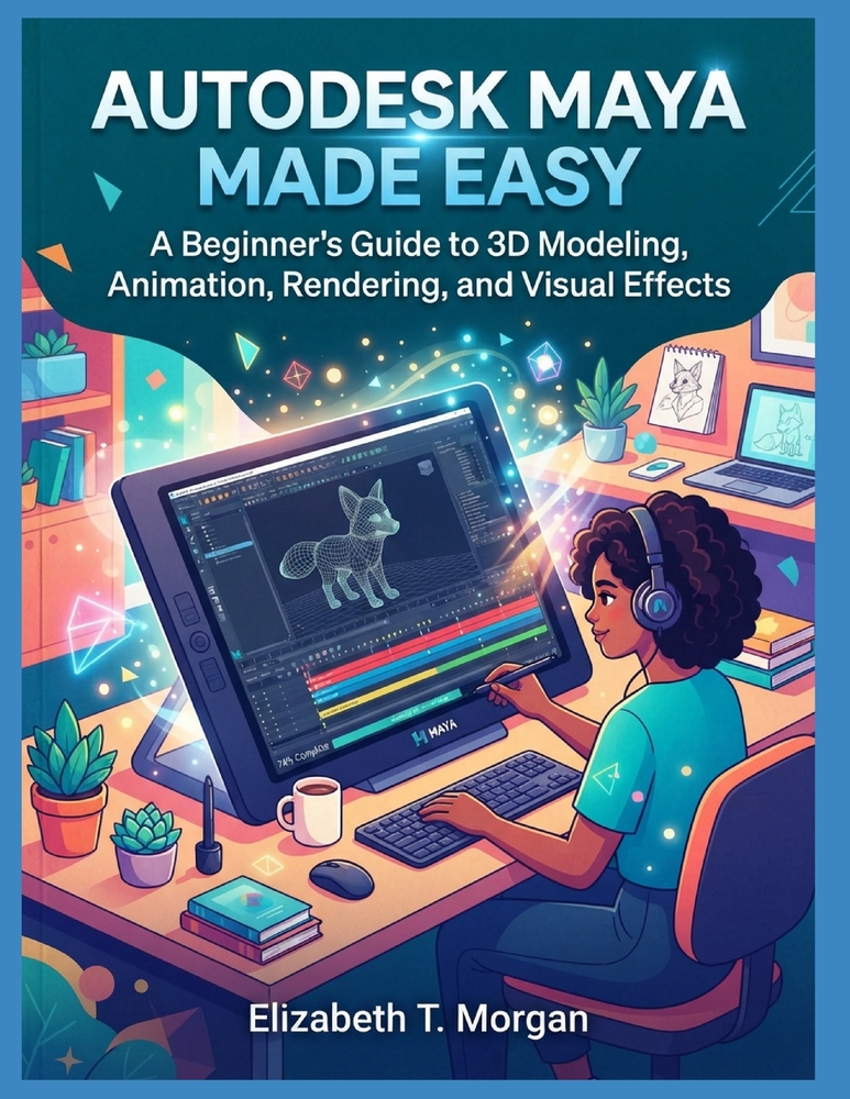 Autodesk Maya Made Easy: Ein Anfängerleitfaden für 3D-Modellierung, Animation, Rendering und visuelle Effekte cover