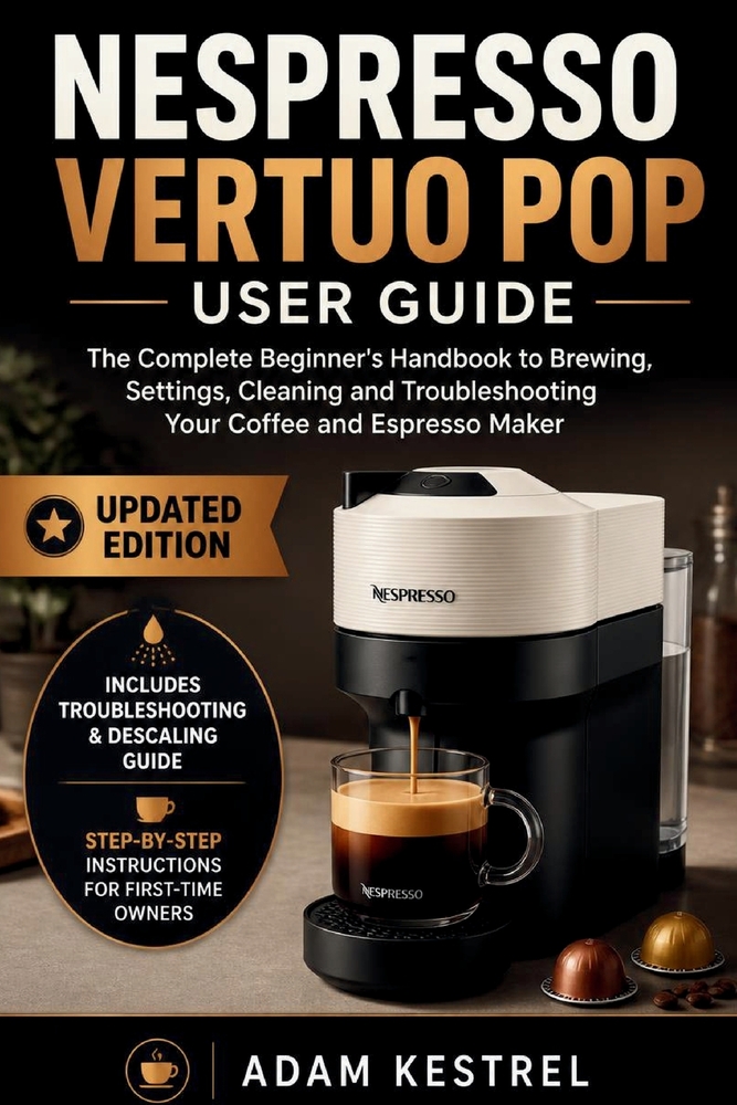 Nespresso Vertuo Pop User Guide: The Complete Beginner's Handbook to Brewing, Settings, Cleaning and Troubleshooting Your Coffee and Espresso Maker cover