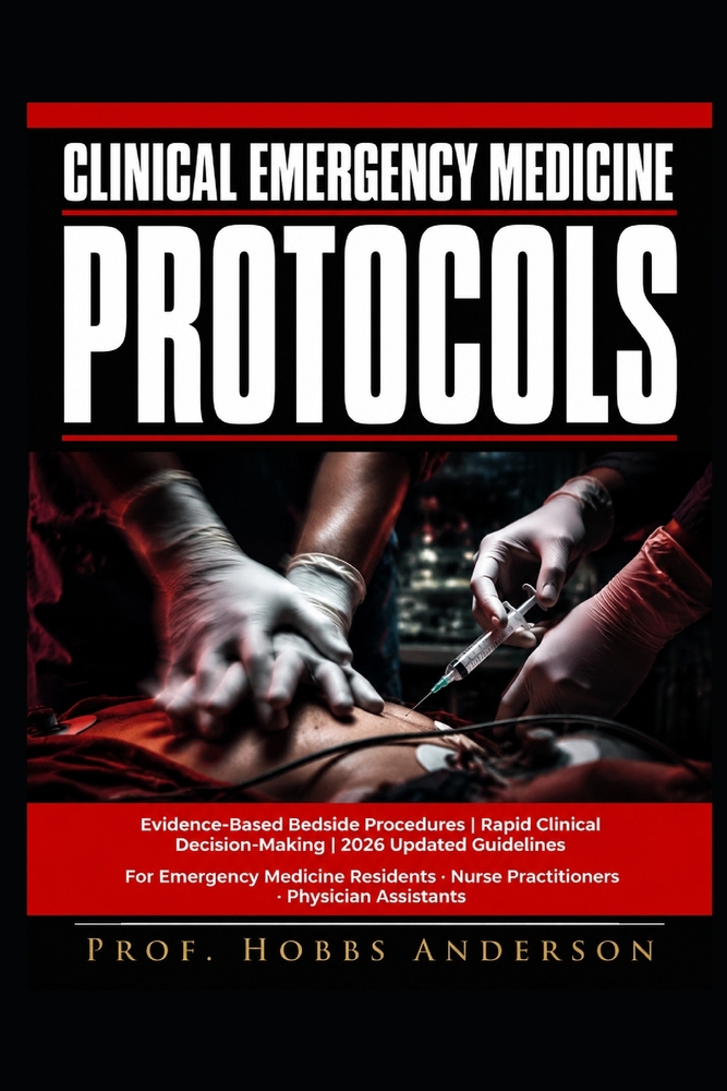 Clinical Emergency Medicine Protocols: Evidence-Based Bedside Procedures, Rapid Clinical Decision-Making, and Updated 2026 Guidelines for Emergency Me cover