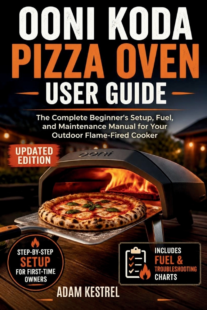 Ooni Koda Pizza Oven User Guide: The Complete Beginner's Setup, Fuel, and Maintenance Manual for Your Outdoor Flame-Fired Cooker cover