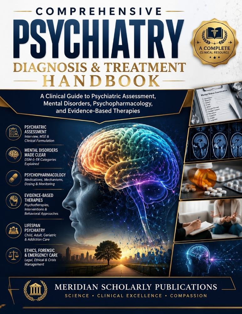 Comprehensive Psychiatry Diagnosis & Treatment Handbook: A Clinical Guide to Psychiatric Assessment, Mental Disorders, Psychopharmacology, and Evidenc cover