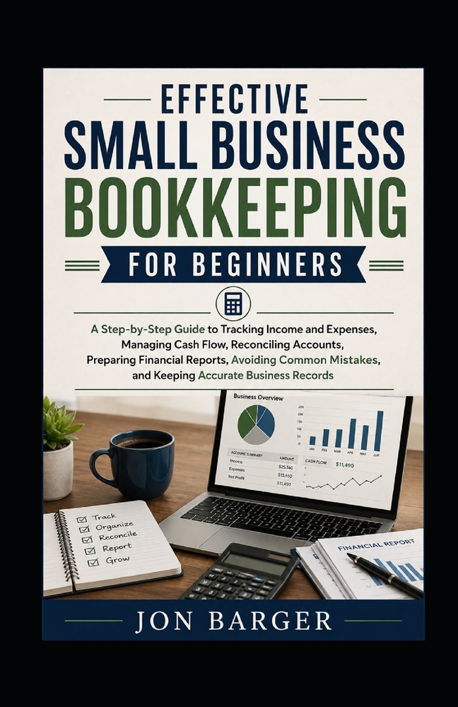 Effective Small Business Bookkeeping For Beginners: A Step-by-Step Guide to Track Income and Expenses, Manage Cash Flow, Reconcile Accounts, Prepare F cover
