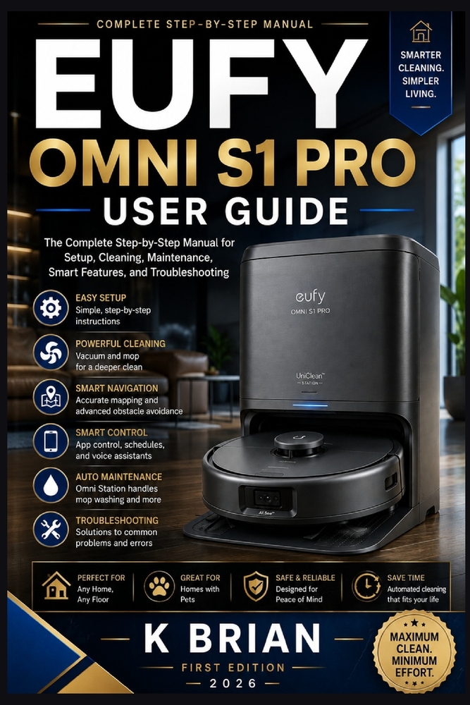 Eufy Omni S1 Pro User Guide: The Complete Step-by-Step Manual for Setup, Cleaning, Maintenance, Smart Features, and Troubleshooting cover
