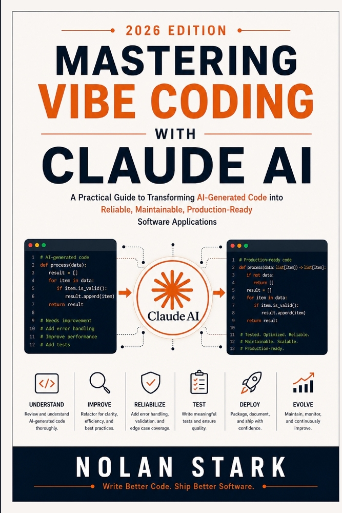 Mastering Vibe Coding with Claude AI: A Practical Guide to Transforming AI-Generated Code into Reliable, Maintainable, Production-Ready Software Appli cover